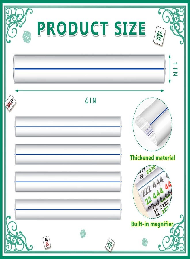 Relaxweex 4 Pcs Mahjong Line Magnifying Finder, Mahjong Line Reader for Beginners, Acrylic Thickened Rules Reader for Strategy, Parties, Competitions, Gift for Players - Image 2